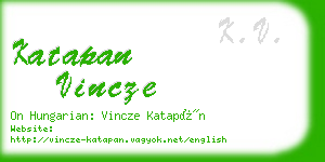 katapan vincze business card